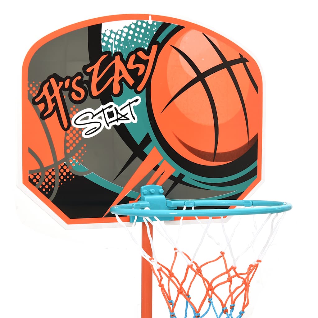 vidaXL Portable Basketball Play Set Adjustable 109-141 cm - Multicolour