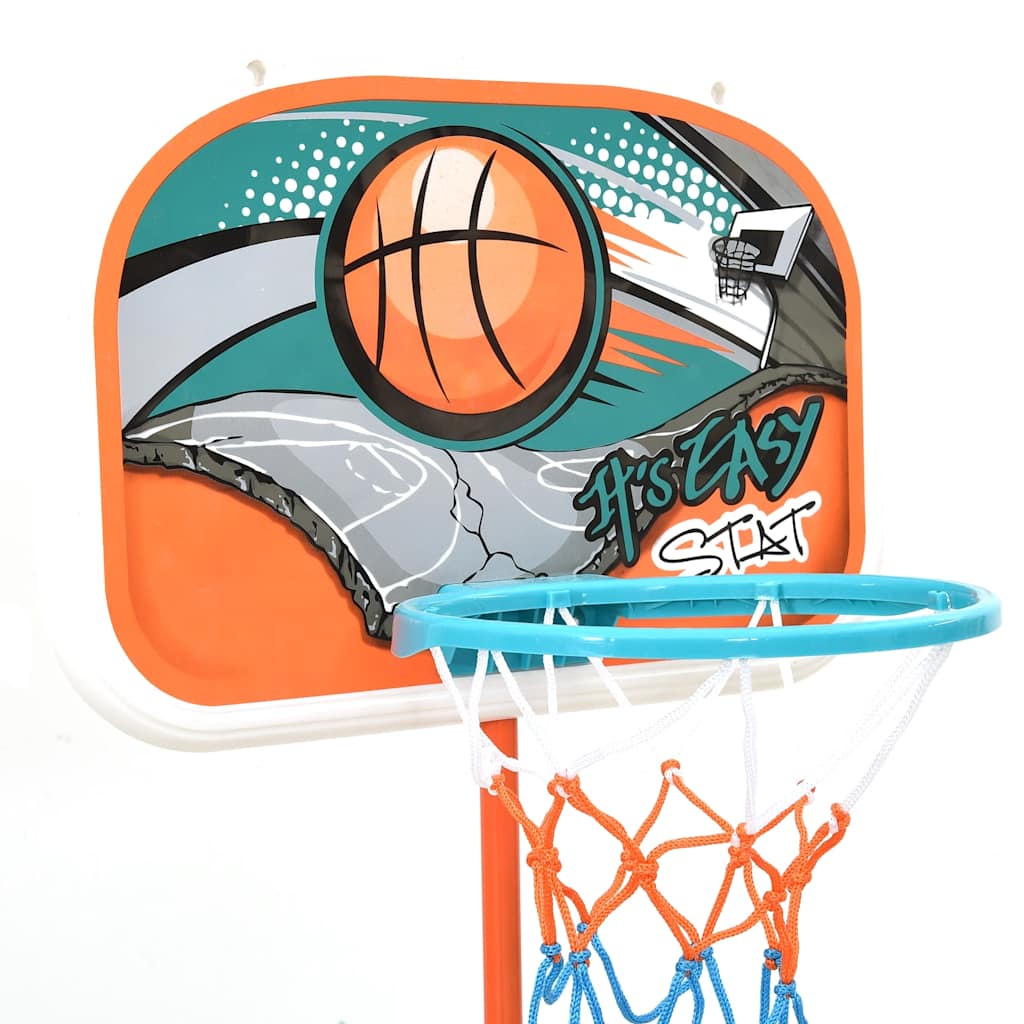 vidaXL Portable Basketball Play Set Adjustable 133-160 cm - Multicolour