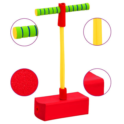 vidaXL Pogo Stick Jumper for Kids 50 cm - Green,Red,Yellow