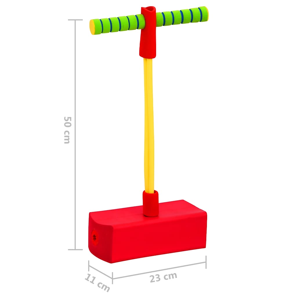 vidaXL Pogo Stick Jumper for Kids 50 cm - Green,Red,Yellow