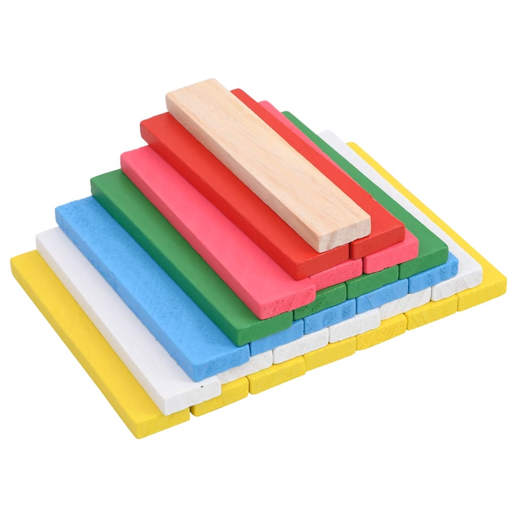 vidaXL 150 Piece Wooden Building Block Set Solid Pinewood Painted - Blue