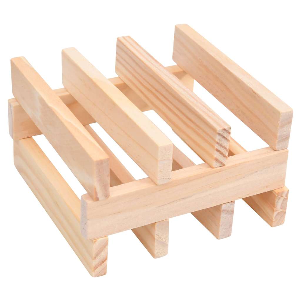 vidaXL 150 Piece Wooden Building Block Set Solid Pinewood Painted - Blue