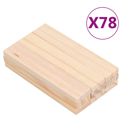 vidaXL 150 Piece Wooden Building Block Set Solid Pinewood Painted - Blue
