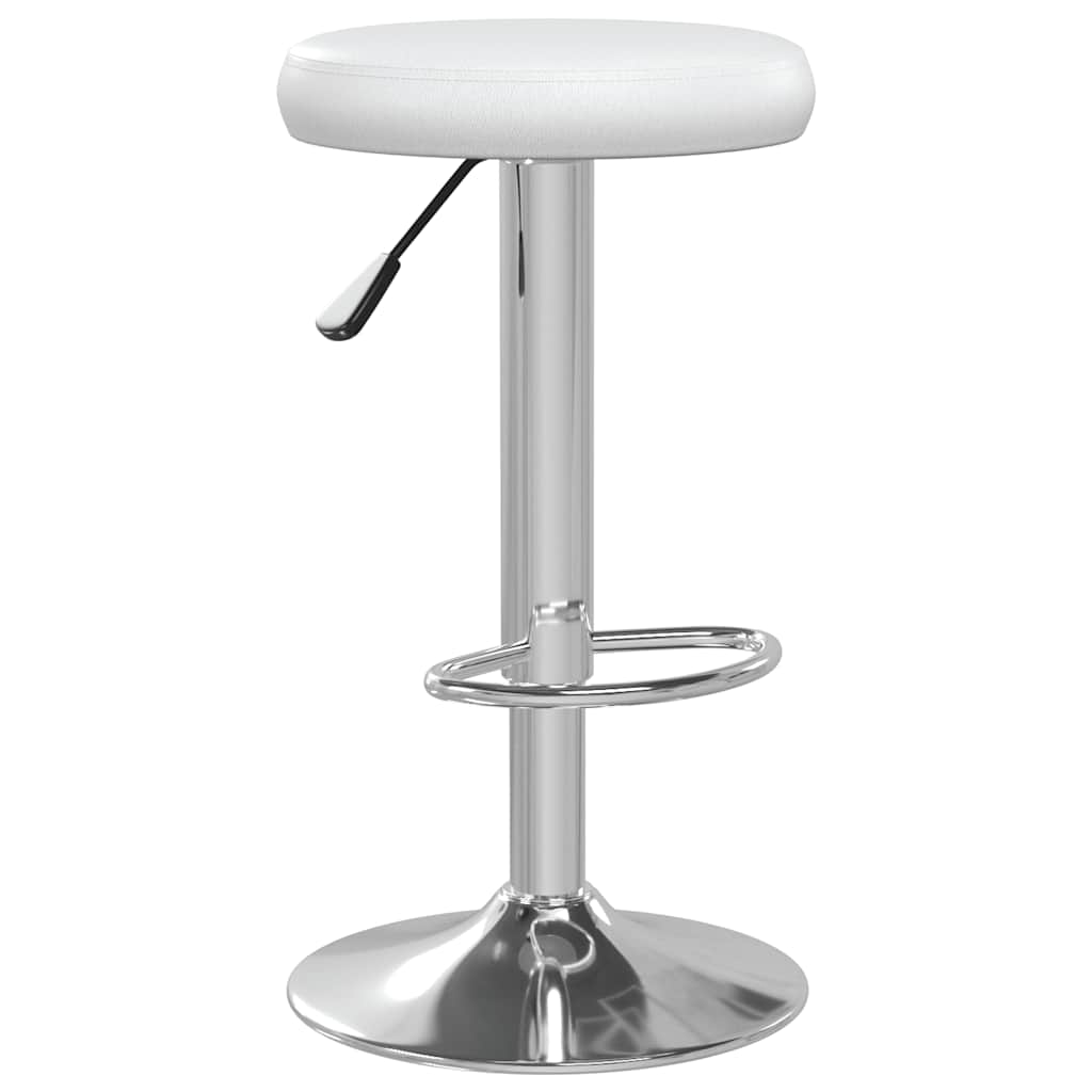 vidaXL Bar Stools 2 pcs White Faux Leather - 31 x 78 x 87 cm
