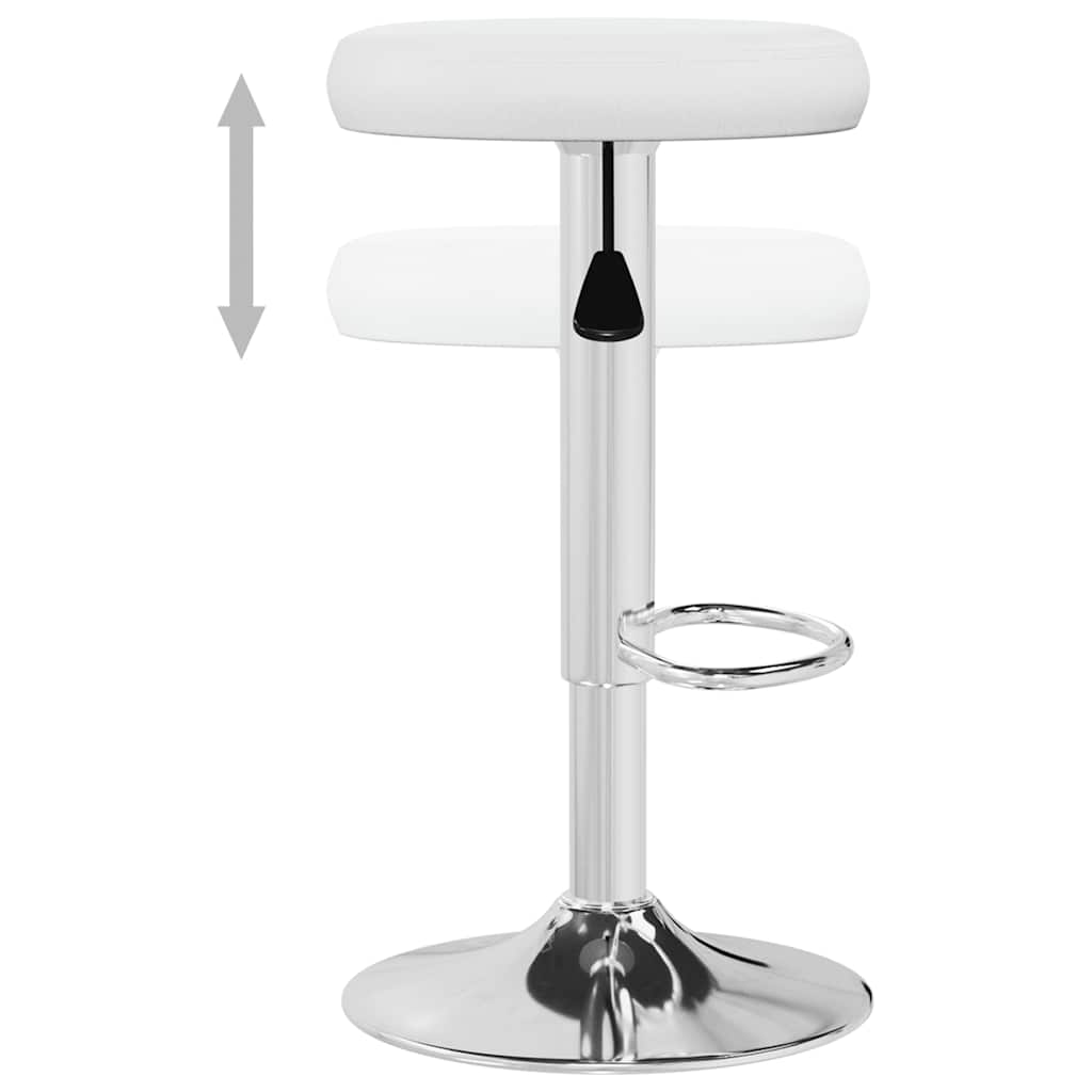 vidaXL Bar Stools 2 pcs White Faux Leather - 31 x 78 x 87 cm