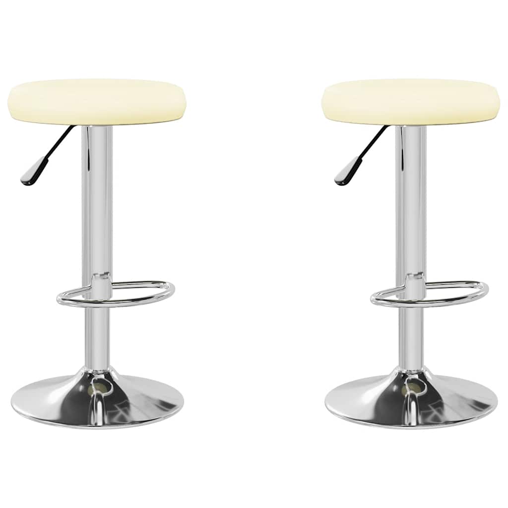 vidaXL Bar Stools 2 pcs Cream Faux Leather - 31 x 31 x 78 cm