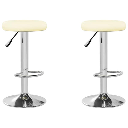 vidaXL Bar Stools 2 pcs Cream Faux Leather - 31 x 31 x 78 cm