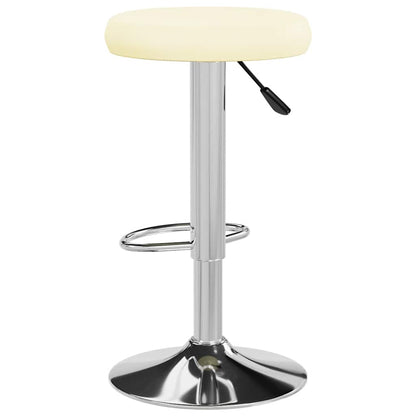 vidaXL Bar Stools 2 pcs Cream Faux Leather - 31 x 31 x 78 cm