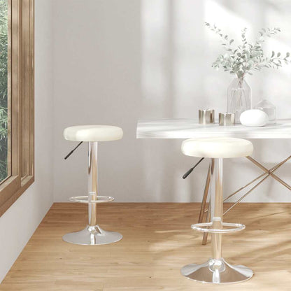 vidaXL Bar Stools 2 pcs Cream Faux Leather - 31 x 31 x 78 cm
