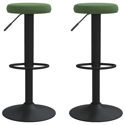 vidaXL Bar Stools 2 pcs Dark Green Velvet - Gre - 78 cm