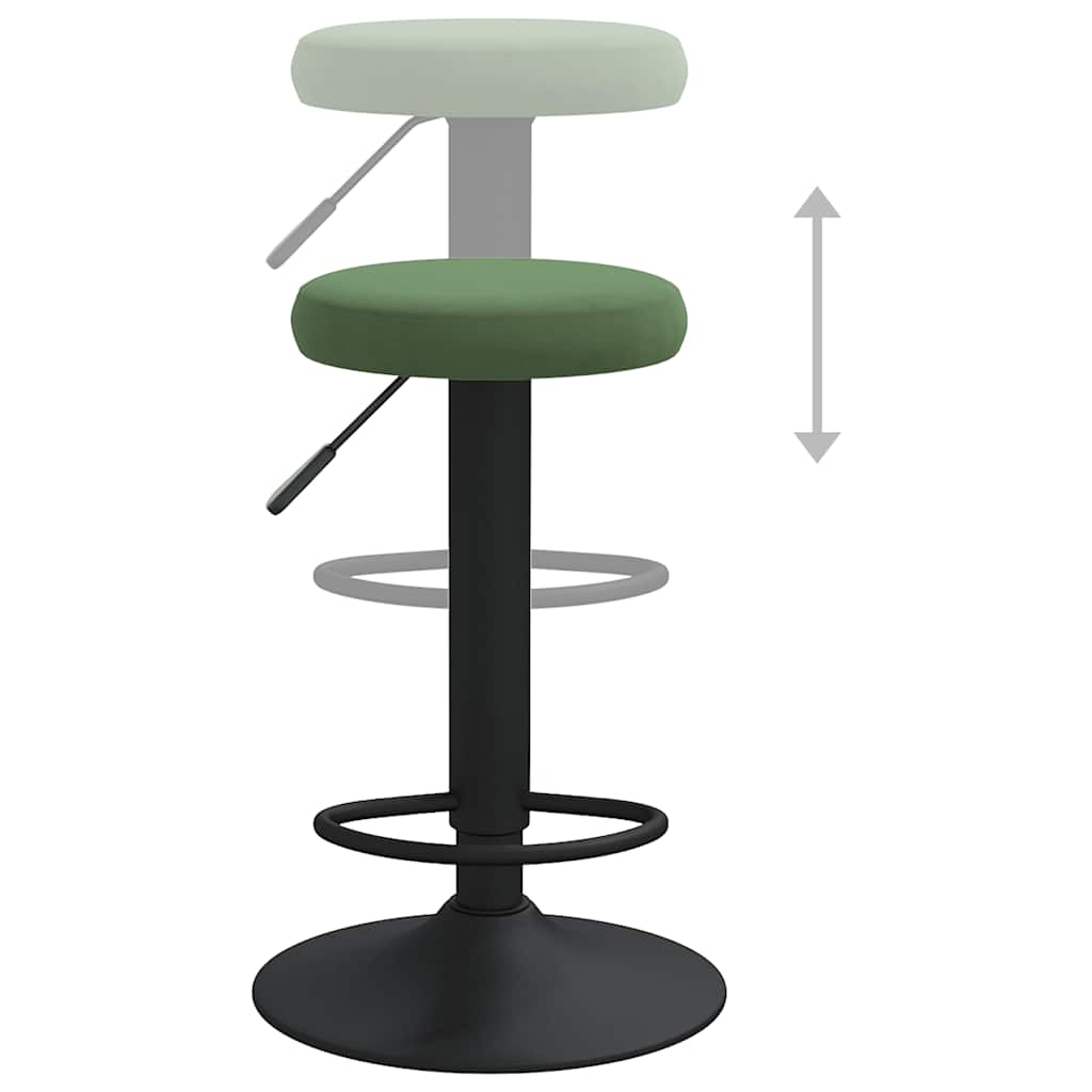 vidaXL Bar Stools 2 pcs Dark Green Velvet - Gre - 78 cm