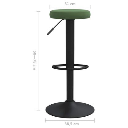 vidaXL Bar Stools 2 pcs Dark Green Velvet - Gre - 78 cm