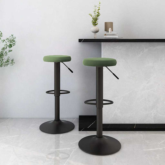 vidaXL Bar Stools 2 pcs Dark Green Velvet - Gre - 78 cm