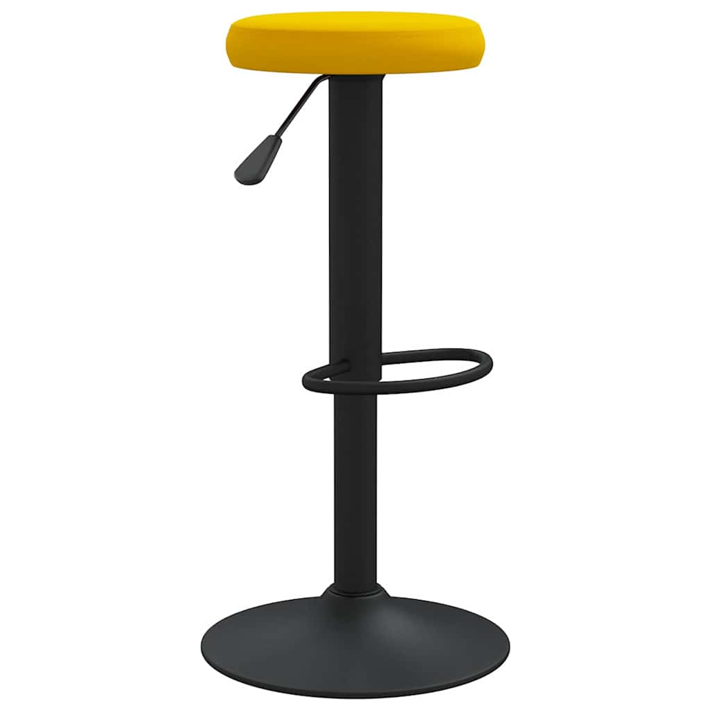 vidaXL Bar Stools 2 pcs Mustard Yellow Velvet - 78 cm