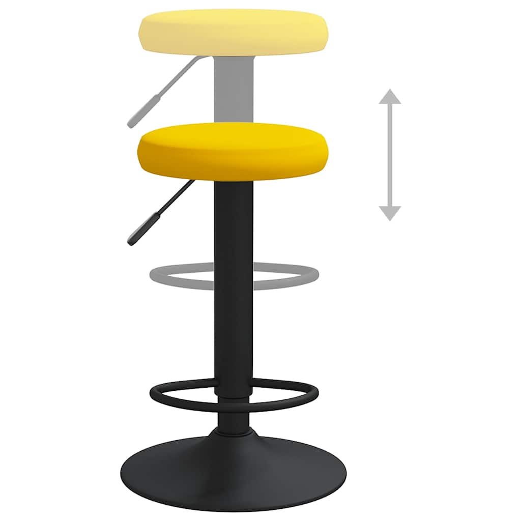 vidaXL Bar Stools 2 pcs Mustard Yellow Velvet - 78 cm