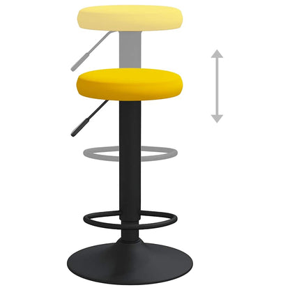 vidaXL Bar Stools 2 pcs Mustard Yellow Velvet - 78 cm