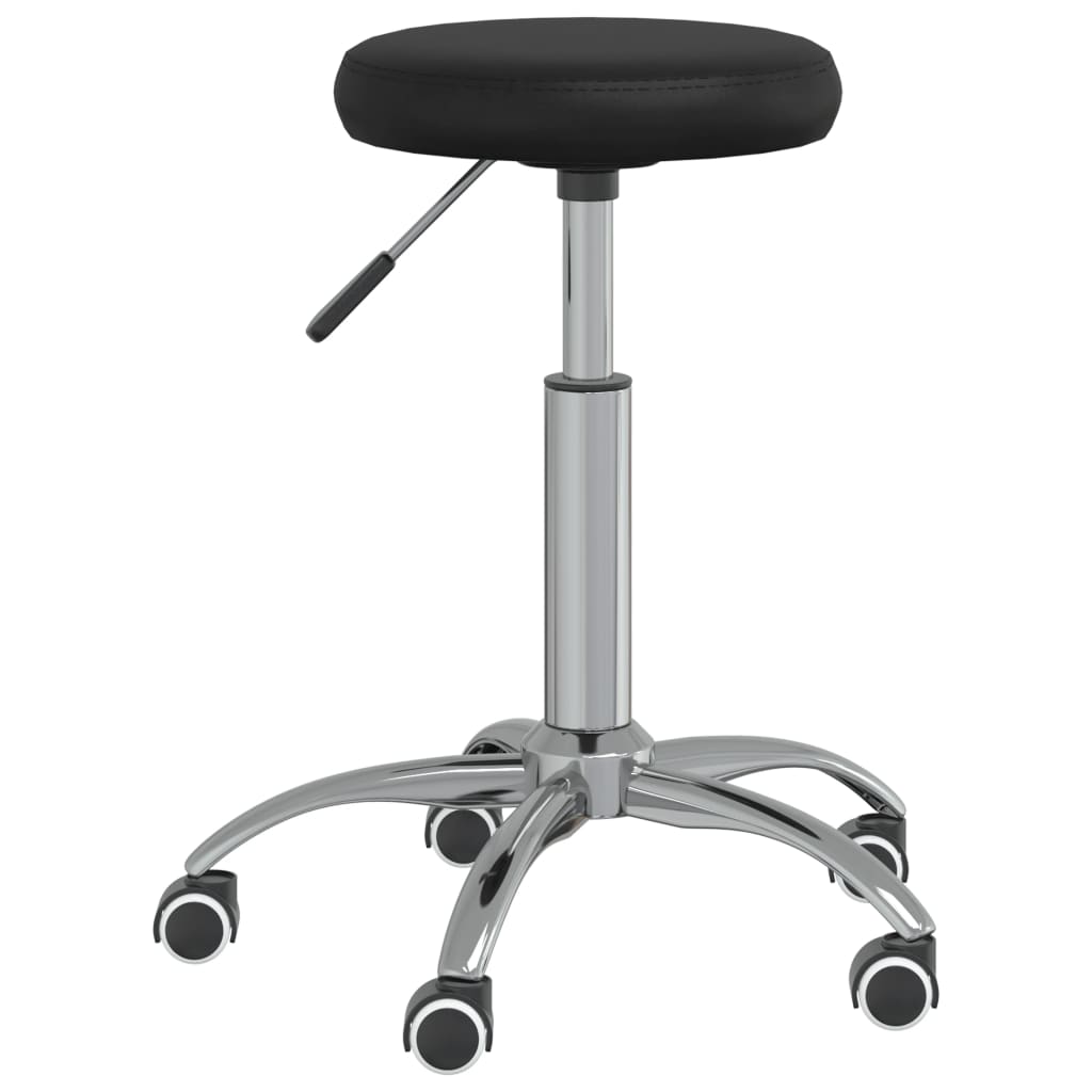 vidaXL Office Swivel Chair Black Faux Leather - 54 cm