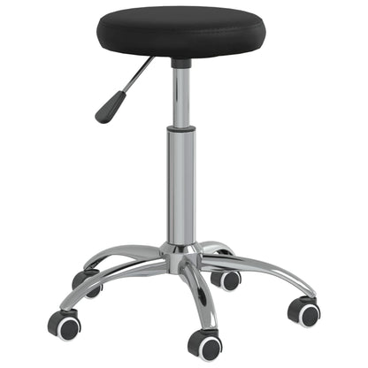 vidaXL Office Swivel Chair Black Faux Leather - 54 cm