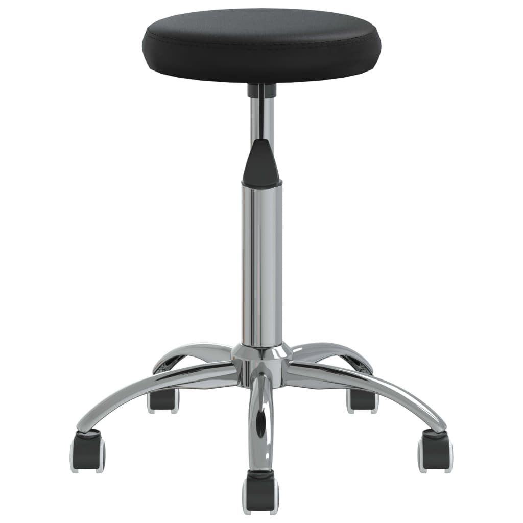 vidaXL Office Swivel Chair Black Faux Leather - 54 cm