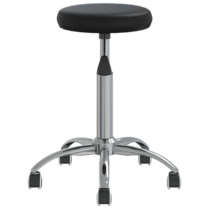 vidaXL Office Swivel Chair Black Faux Leather - 54 cm
