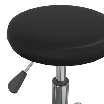 vidaXL Office Swivel Chair Black Faux Leather - 54 cm