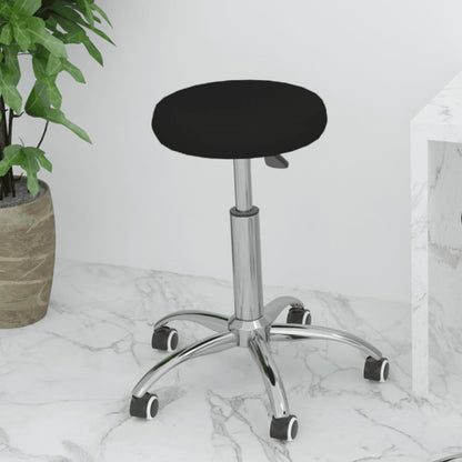 vidaXL Office Swivel Chair Black Faux Leather - 54 cm