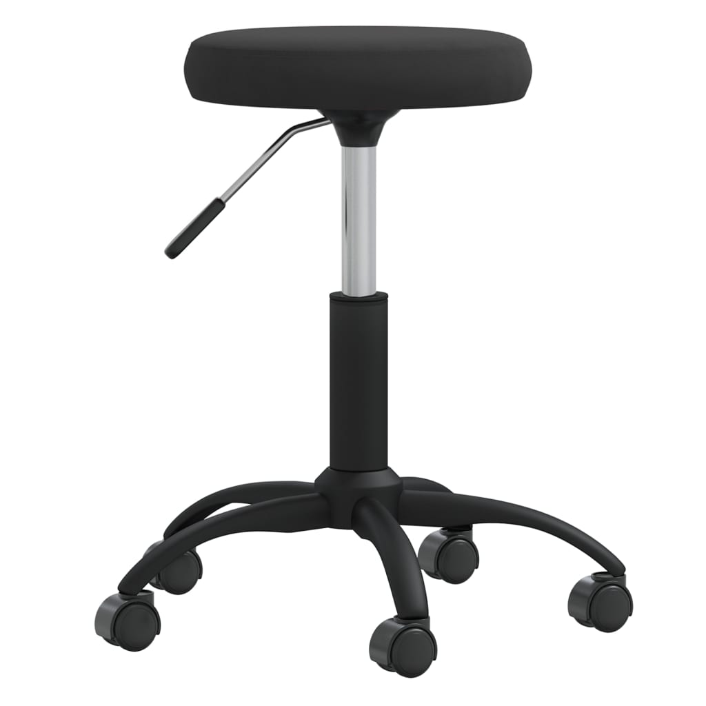 vidaXL Office Swivel Chair Black Velvet - 54 cm