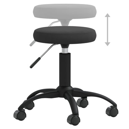 vidaXL Office Swivel Chair Black Velvet - 54 cm