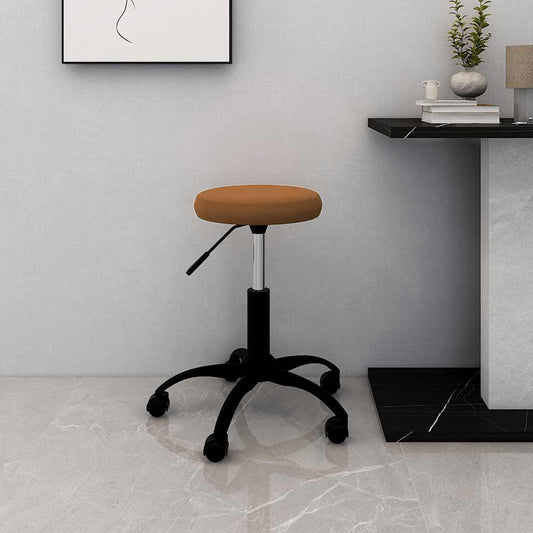 vidaXL Office Swivel Chair Brown Velvet