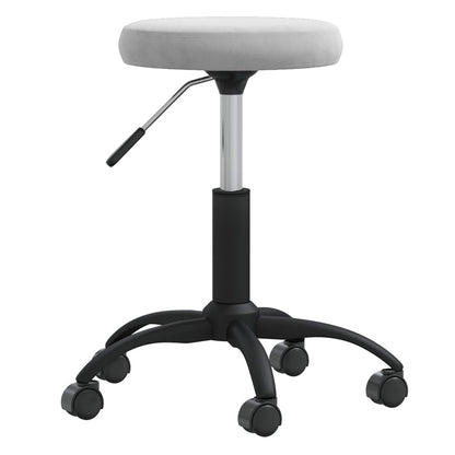 vidaXL Office Swivel Chair Light Grey Velvet - 54 cm