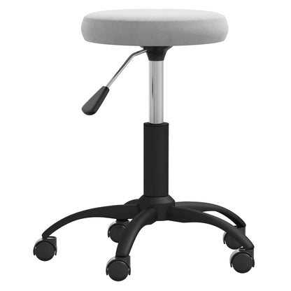 vidaXL Office Swivel Chair Light Grey Velvet - 54 cm