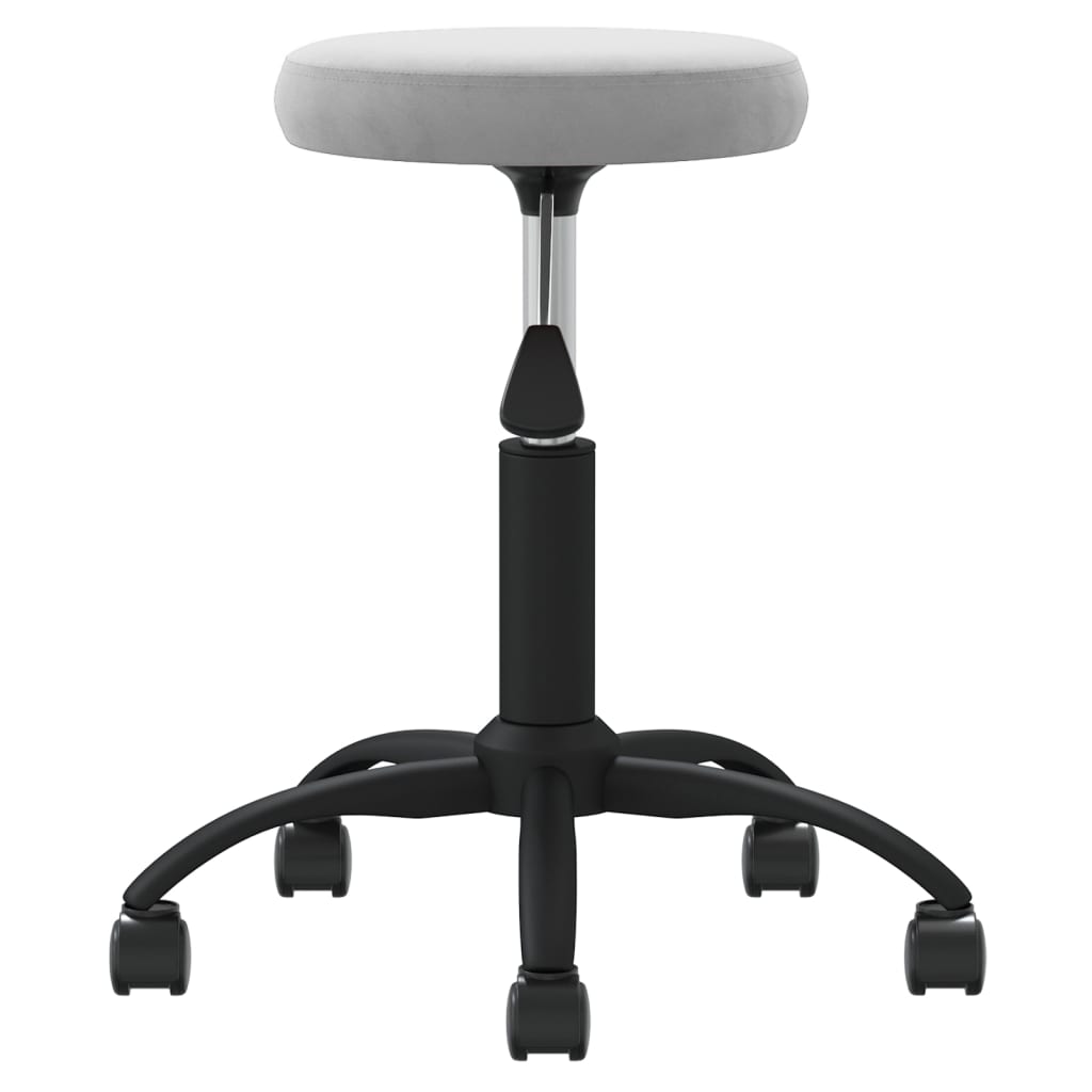 vidaXL Office Swivel Chair Light Grey Velvet - 54 cm