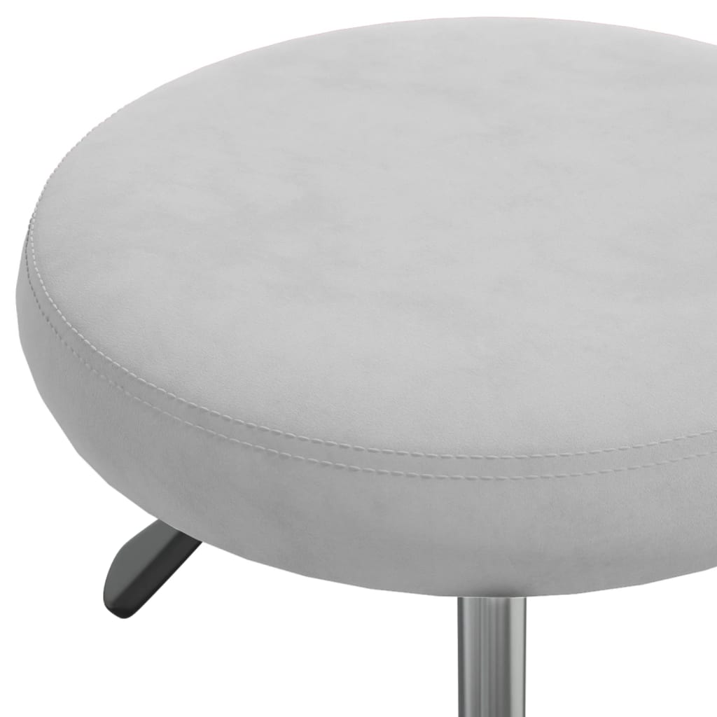 vidaXL Office Swivel Chair Light Grey Velvet - 54 cm