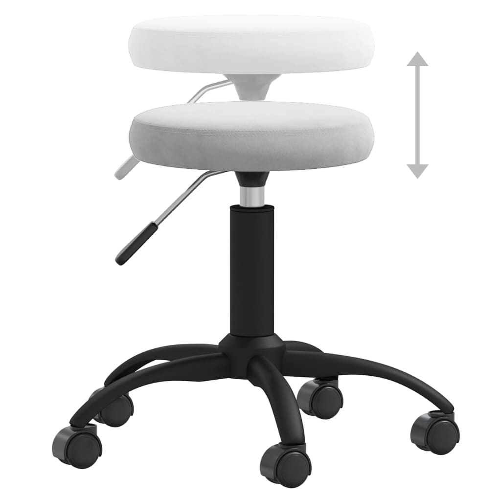 vidaXL Office Swivel Chair Light Grey Velvet - 54 cm