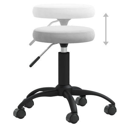 vidaXL Office Swivel Chair Light Grey Velvet - 54 cm