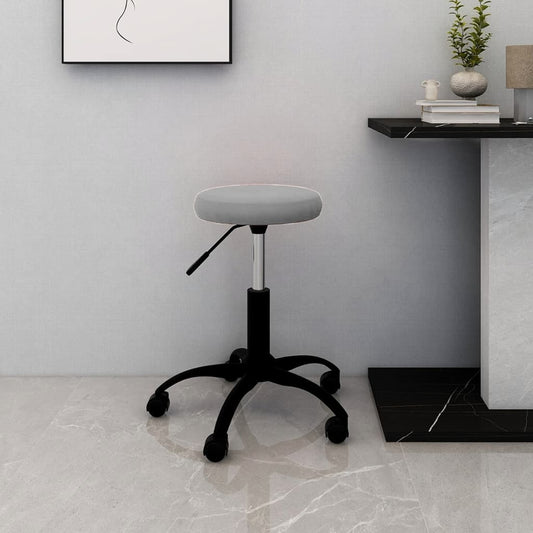 vidaXL Office Swivel Chair Light Grey Velvet - 54 cm