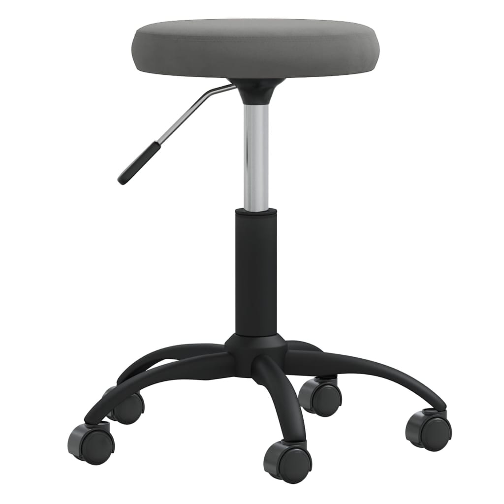 vidaXL Office Swivel Chair Dark Grey Velvet - 54 cm
