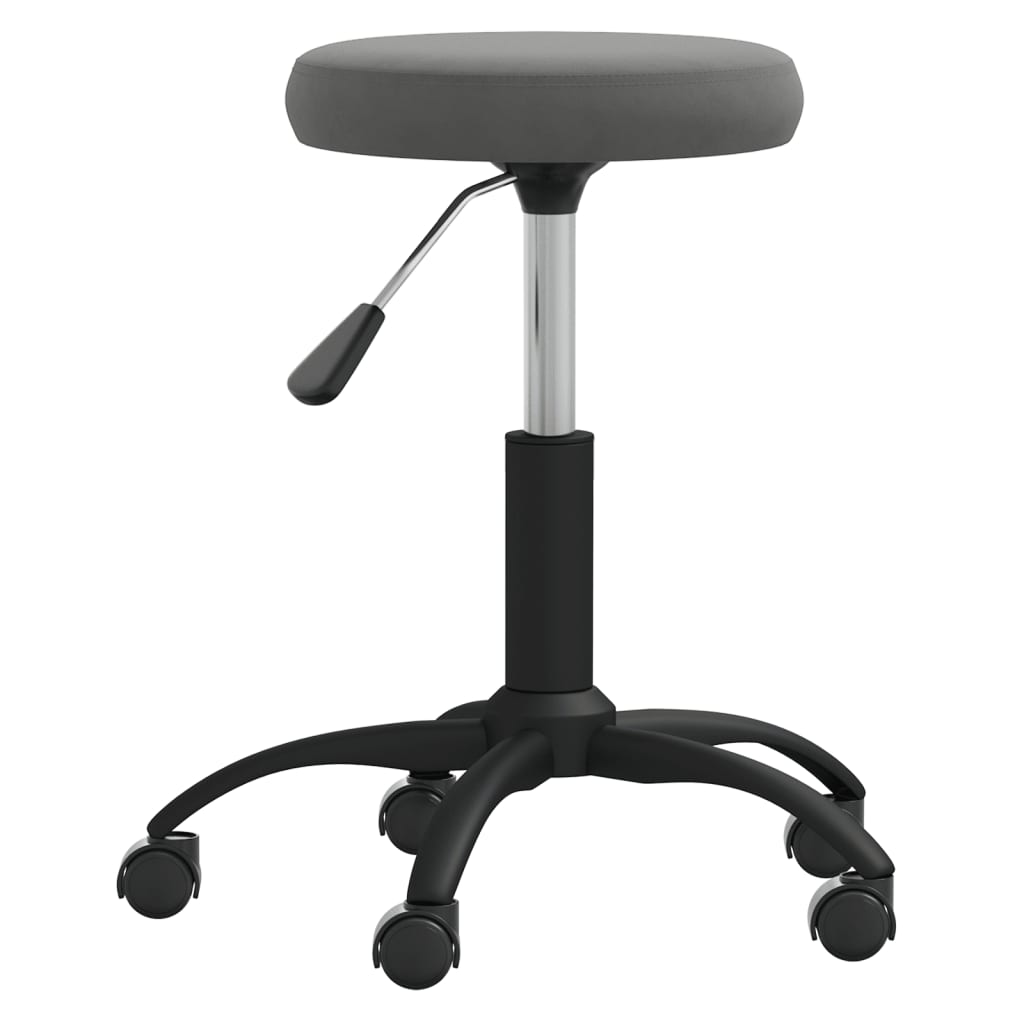 vidaXL Office Swivel Chair Dark Grey Velvet - 54 cm
