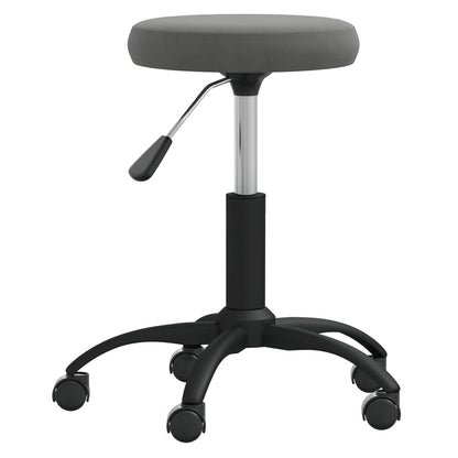 vidaXL Office Swivel Chair Dark Grey Velvet - 54 cm