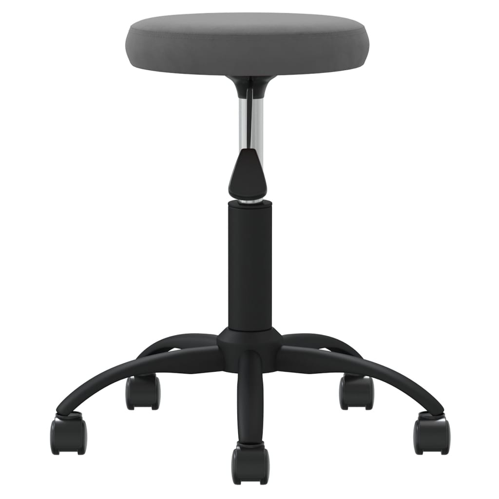 vidaXL Office Swivel Chair Dark Grey Velvet - 54 cm