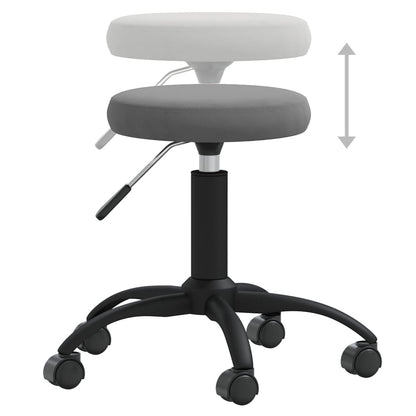 vidaXL Office Swivel Chair Dark Grey Velvet - 54 cm