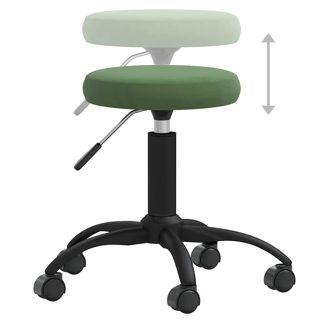 vidaXL Office Swivel Chair Dark Green Velvet - Gre