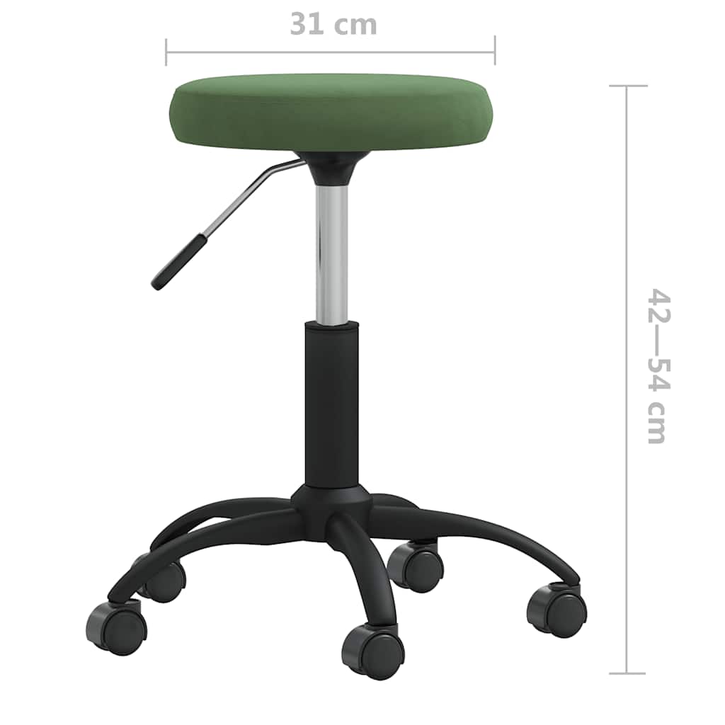 vidaXL Office Swivel Chair Dark Green Velvet - Gre