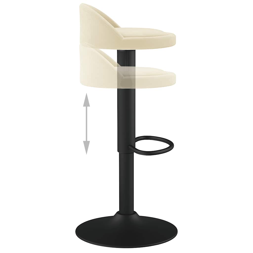 vidaXL Bar Stool Cream Velvet