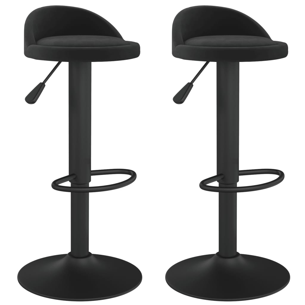 vidaXL Bar Stools 2 pcs Black Velvet - 36 x 38 x 94 cm