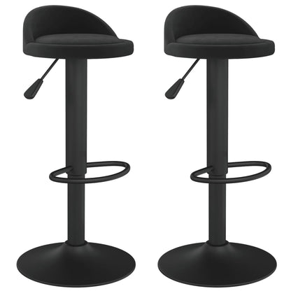 vidaXL Bar Stools 2 pcs Black Velvet - 36 x 38 x 94 cm
