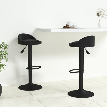 vidaXL Bar Stools 2 pcs Black Velvet - 36 x 38 x 94 cm