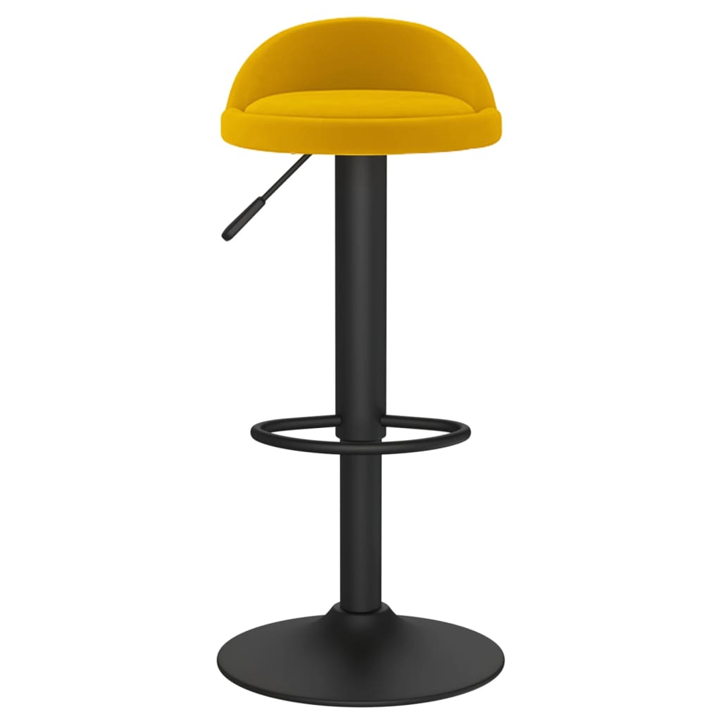 vidaXL Bar Stools 2 pcs Yellow Velvet - 36 x 38 x 94 cm