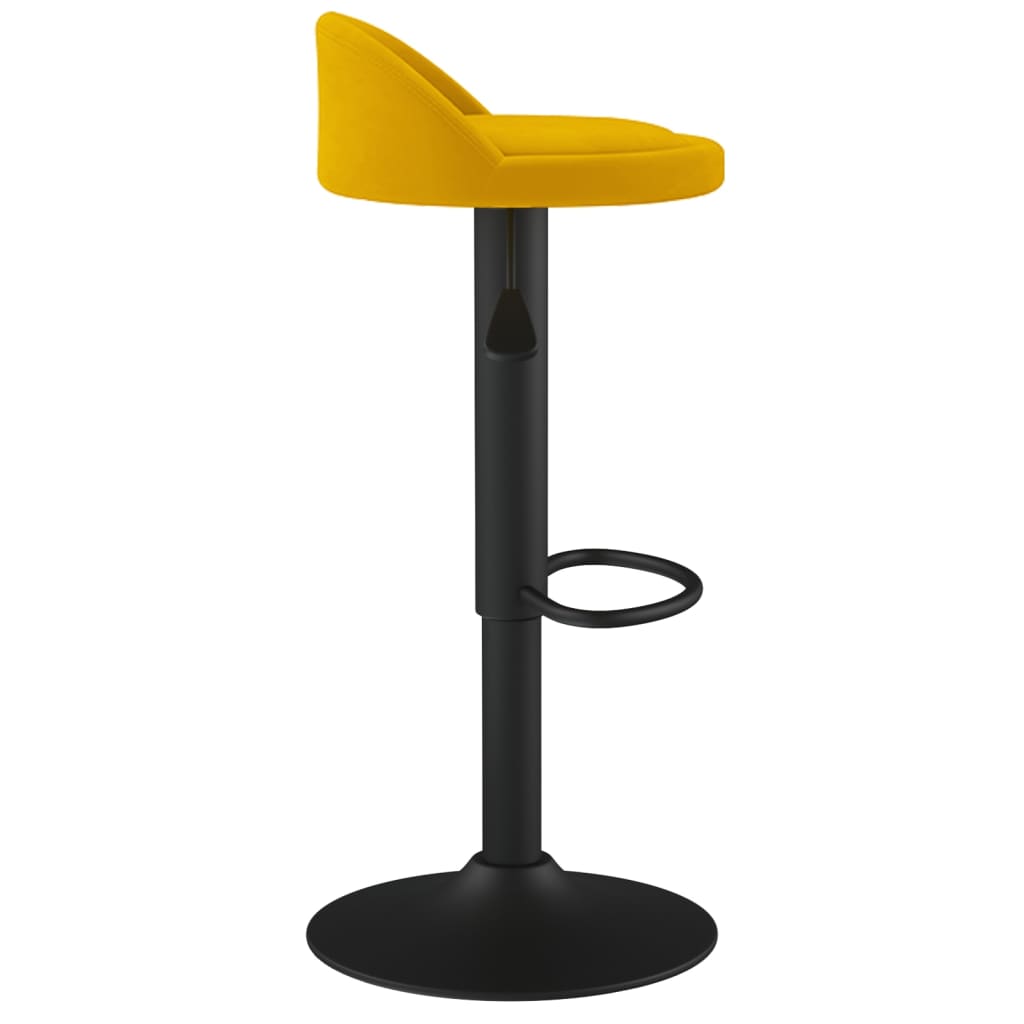 vidaXL Bar Stools 2 pcs Yellow Velvet - 36 x 38 x 94 cm