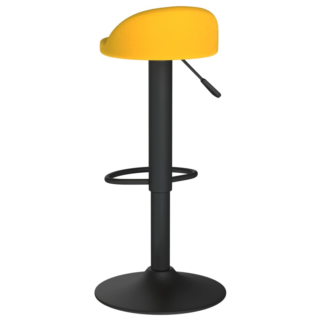 vidaXL Bar Stools 2 pcs Yellow Velvet - 36 x 38 x 94 cm